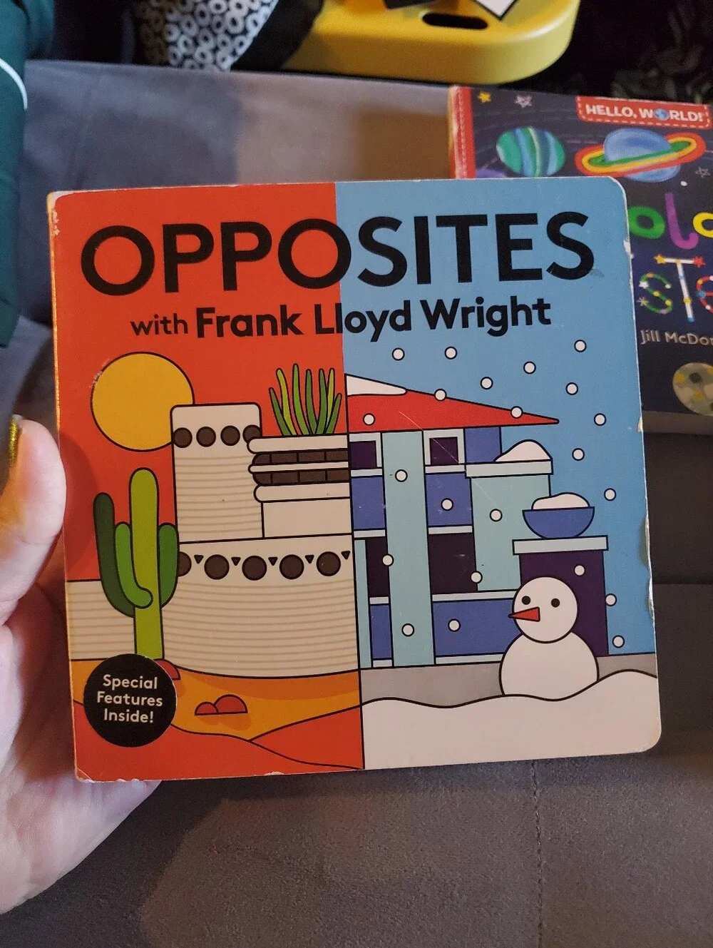 Bundle of 3 baby/toddler cardboard books- Frank Lloyd Wright + Solar System
